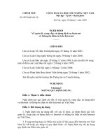 Nghị định số 97 2008 NĐ-CP - Về quản lý, cung cấp, sử dụng dịch vụ Internet và thông tin điện tử trên Internet