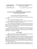 Quyết định số 09 2010 QĐ-UBND - Ban hành quy định về hoạt động của các phương tiện giao thông trên địa bàn TP Hà Nội