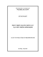 Phát triển nguồn nhân lực tại viễn thông Bình Định