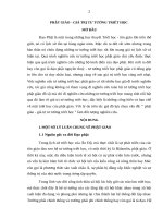 TIỂU LUẬN TRIẾT học   PHẬT GIÁO, GIÁ TRỊ tư TƯỞNG TRIẾT học