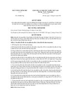 Quyết định 138 2013 QĐ-TTg - Sửa đổi cơ chế tài chính của Công ty trách nhiệm hữu hạn Nhà nước một thành viên Lọc hóa dầu Bình Sơn