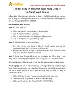 thu tuc dang ky tai khoan ngan hang cong ty voi so ke hoach dau tu