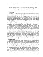 SKKN MỘT VÀI BIỆN PHÁP NÂNG CAO CHẤT LƯỢNG HỌC SINH HỌC ĐÚNG ĐỘ TUỔI TRONG TRƯỜNG TIỂU HỌC