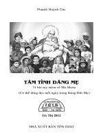 31 bài suy niệm về Mẹ Maria ngày 15 tháng 8
