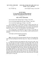 Quyết định số 2179 QĐ-TTG - Về việc phê duyệt Đề án thí điểm thành lập Tập đoàn Công nghiệp Hóa chất Việt Nam