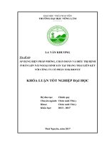 Áp dụng biện pháp phòng, chẩn đoán và điều trị bệnh ở đàn lợn nái ngoại sinh sản tại trang trại liên kết với công ty XNK Biovet