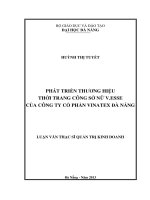 Phát triển thương hiệu thời trang công sở nữ V.ESSE của Công ty cổ Phần Vinatex Đà Nẵng