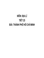 Bài 21. Thành phố Hồ Chí Minh