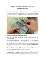 quy dinh ve thanh toan tien luong nhung ngay chua nghi phep nam