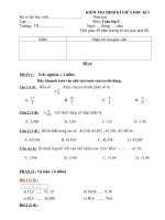 Đề Kiểm tra Toán và Tiếng Việt Lớp 5 Giữa HKI Có ma trận Đề số 2