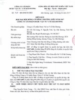429 BB ĐHCĐ DHD Bien ban hoi dong co dong thuong nien nam 2017