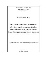 Phát triển tri thức khoa học và công nghệ trong quá trình công nghiệp hoá, hiện đại hoá ở Đà Nẵng trong giai đoạn hiện nay