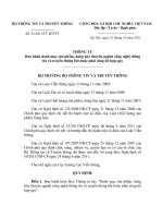 Thông tư số 31 2011 TT-BTTTT - Ban hành danh mục sản phẩm, hàng hóa chuyên ngành công nghệ thông tin và truyền thông bắt buộc phải công bố hợp quy