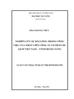 Nghiên cứu sự hài lòng trong công việc của nhân viên công ty cổ phần du lịch Việt Nam - Vitours Đà Nẵng