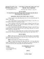 QUYẾT ĐỊNH Về việc phê duyệt nội dung ôn tập trong kỳ thi tuyển công chức cấp xã thuộc huyện Phú Vang năm 2015