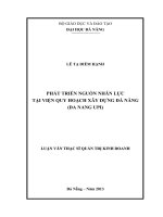 Phát triển nguồn nhân lực tại viện quy hoạch xây dựng Đà nẵng