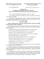 Thông báo về ngày đăng ký cuối cùng để chi trả cổ tức đợt cuối năm 2009 Nghi quyet ÐHCD 2