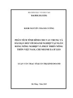 Phân tích tình hình cho vay trung và dài hạn đối với doanh nghiệp tại ngân hàng NN & PTNT Việt Nam, chi nhánh EA H''LEO