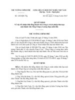 Quyết định số 1452 QĐ-TTG - Về việc bổ nhiệm Hội đồng thành viên Công ty trách nhiệm hữu hạn một thành viên Tổng Công ty Lương thực miền Bắc