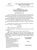 Thông tư số 33 2010 TT-BYT ban hành Quy chuẩn kỹ thuật quốc gia đối với các sản phẩm chất béo từ sữa