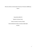 Biosecurity and disease control perceptions and practices of vietnamese smallholder pig