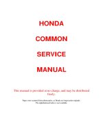 Honda common service manual
