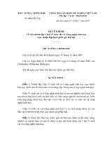 Quyết định số 661 QĐ-TTG - Về việc thành lập Viện Vi sinh vật và Công nghệ sinh học trực thuộc Đại học Quốc gia Hà Nội