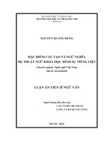 ĐẶC ĐIỂM CẤU TẠO VÀ NGỮ NGHĨA HỆ THUẬT NGỮ KHOA HỌC HÌNH SỰ TIẾNG VIỆT