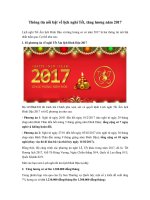 thong tin noi bat ve lich nghi tet tang luong nam 2017 1
