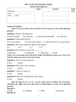 ktra 45p lần 1 tiếng anh 6 thí điểm