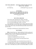 Quyết định số 974 QĐ-TTG - Chuyển Công ty mẹ - Tập đoàn Dệt May Việt Nam thành công ty trách nhiệm hữu hạn một thành viên do Nhà nước làm chủ sở hữu