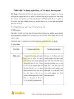 phan biet tin dung ngan hang va tin dung thuong mai