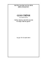tài liệu bài giảng môn tiếng trung chuyên ngành van hoc  vo van quoc huy  rem 