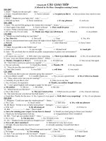 Cau giao tiep trong cac de thi dai hoc 