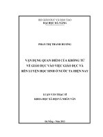 Vận dụng quan điểm của Khổng tử về giáo dục vào việc giáo dục và rèn luyện học sinh ở nước ta hiện nay