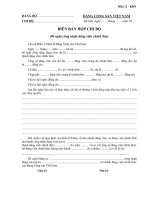 bien ban hop chi bo de nghi cong nhan dang vien chinh thuc