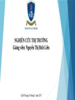 POWER POINT NGHIÊN CỨU THỊ TRƯỜNG CÁC YẾU TỐ TÁC ĐỘNG ĐẾN NHU CẦU SỬ DỤNG NƯỚC CỦA SV DH NTT