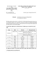 Lịch thi chính thức THPT quốc gia năm 2015 - Lịch thi THPT quốc gia lich thi quoc gia