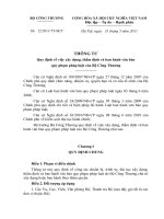 Thông tư số 22 2011 TT-BCT - Thông tư quy định về việc xây dựng, thẩm định và ban hành văn bản quy phạm pháp luật của Bộ Công Thương