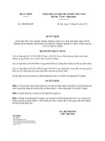 Quyết định 1902 QĐ-BTP - Công bố thủ tục hành chính trong lĩnh vực bồi thường nhà nước