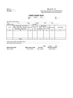Mẫu phiếu nhập kho bằng Excel - Mẫu phiếu nhập kho theo Quyết định 48 và 15 Phieu Nhap Kho