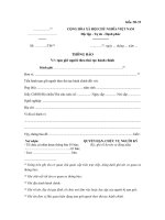 mau thong bao ve viec tam giu nguoi theo thu tuc hanh chinh