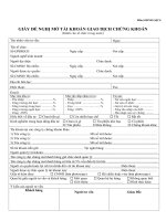 Mau 1 Giay de nghi mo tai khoan giao dich chung khoan