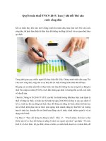 quyet toan thue tncn 2017 luu y khi doi the can cuoc cong dan