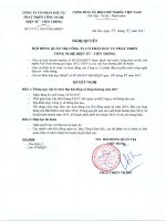 ELC NQ HDQT thong qua viec to chuc DHDCD 2017