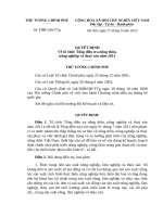 Quyết định số 1785 QĐ-TTG - Về tổ chức Tổng điều tra nông thôn, nông nghiệp và thủy sản năm 2011