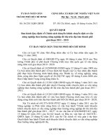 Quyết định số 36 2011 QĐ-UBND - Ban hành quy định về chính sách khuyến khích chuyển dịch cơ cấu nông nghiệp theo hướng nông nghiệp đô thị