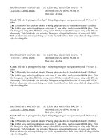 Đề kiểm tra định kỳ môn Công nghệ 10 HKII năm học 2016-2017