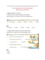 giai bai tap sbt tieng anh lop 5 chuong trinh moi unit 5 w will you be this weekend