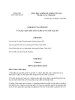 Nghị định số: 87 2001 NĐ-CP về xử phạt VPHC trong lĩnh vực Hôn nhân gia đình